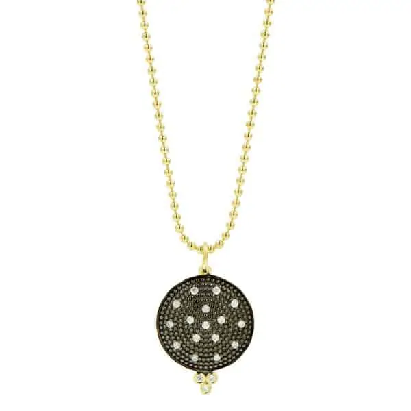 Freida Rothman Pave CZ Disc Necklace | Atlanta Diamond Design